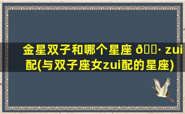 金星双子和哪个星座 🕷 zui
配(与双子座女zui
配的星座)